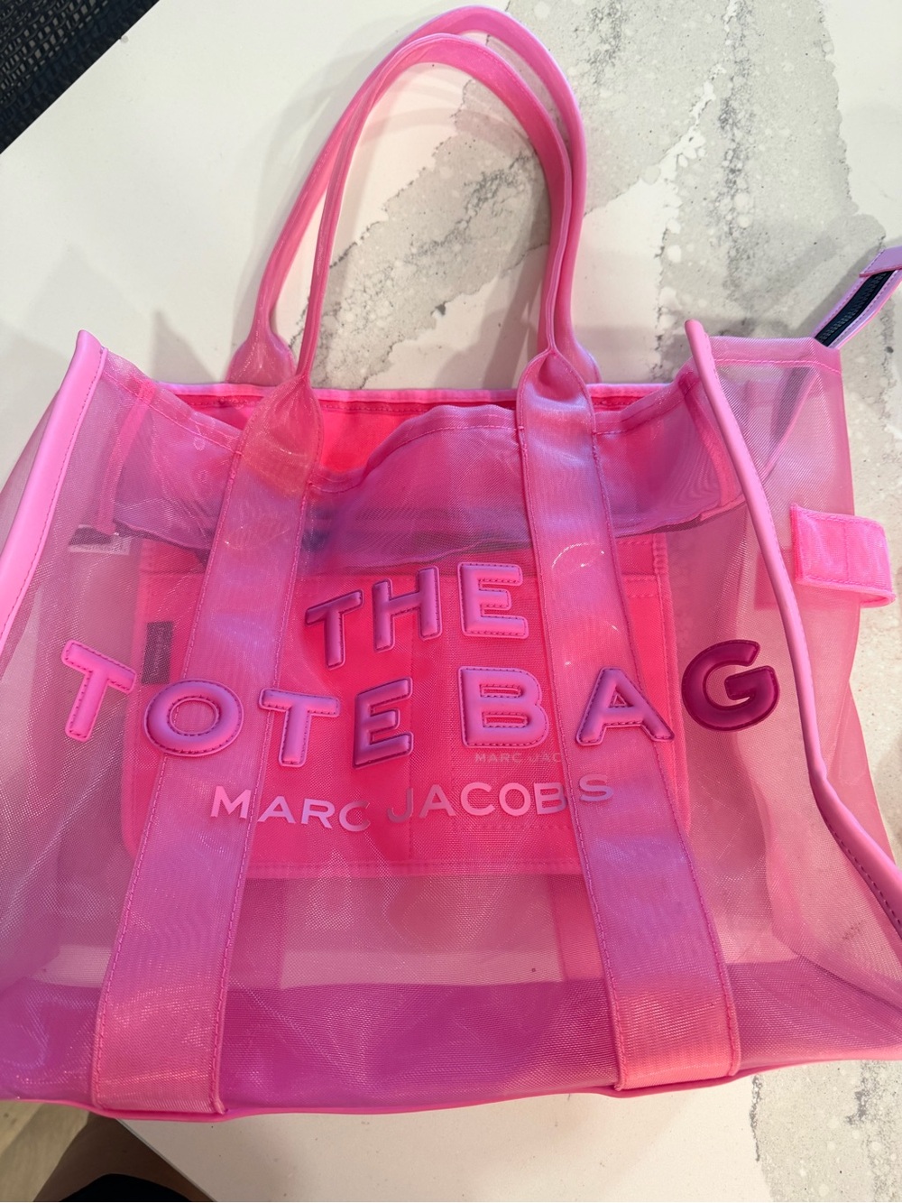 Marc Jacobs Pink Mesh 'The Tote Bag' Tote preowned
